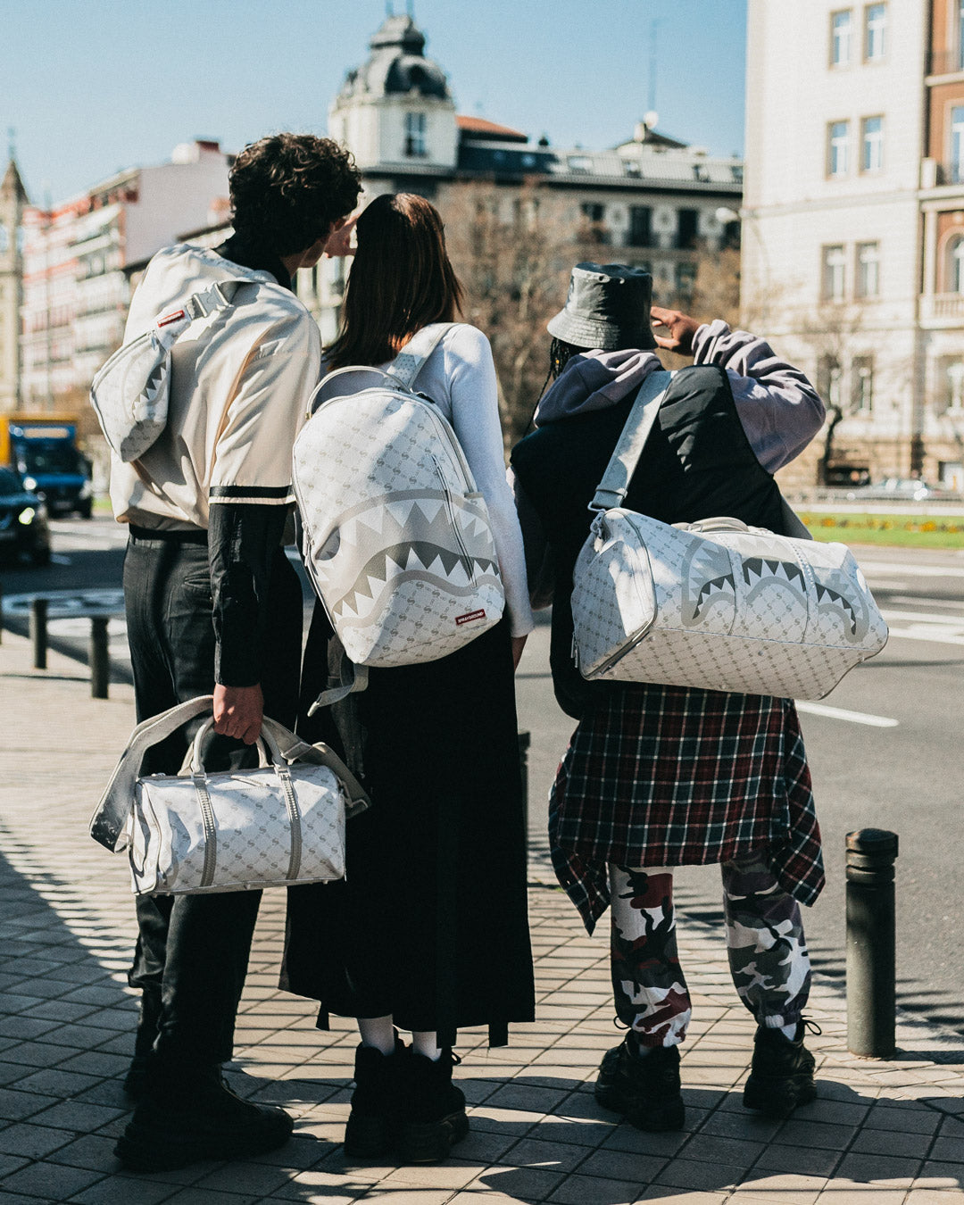 MONEY PATTERN POWDER BACKPACK (DLXV)